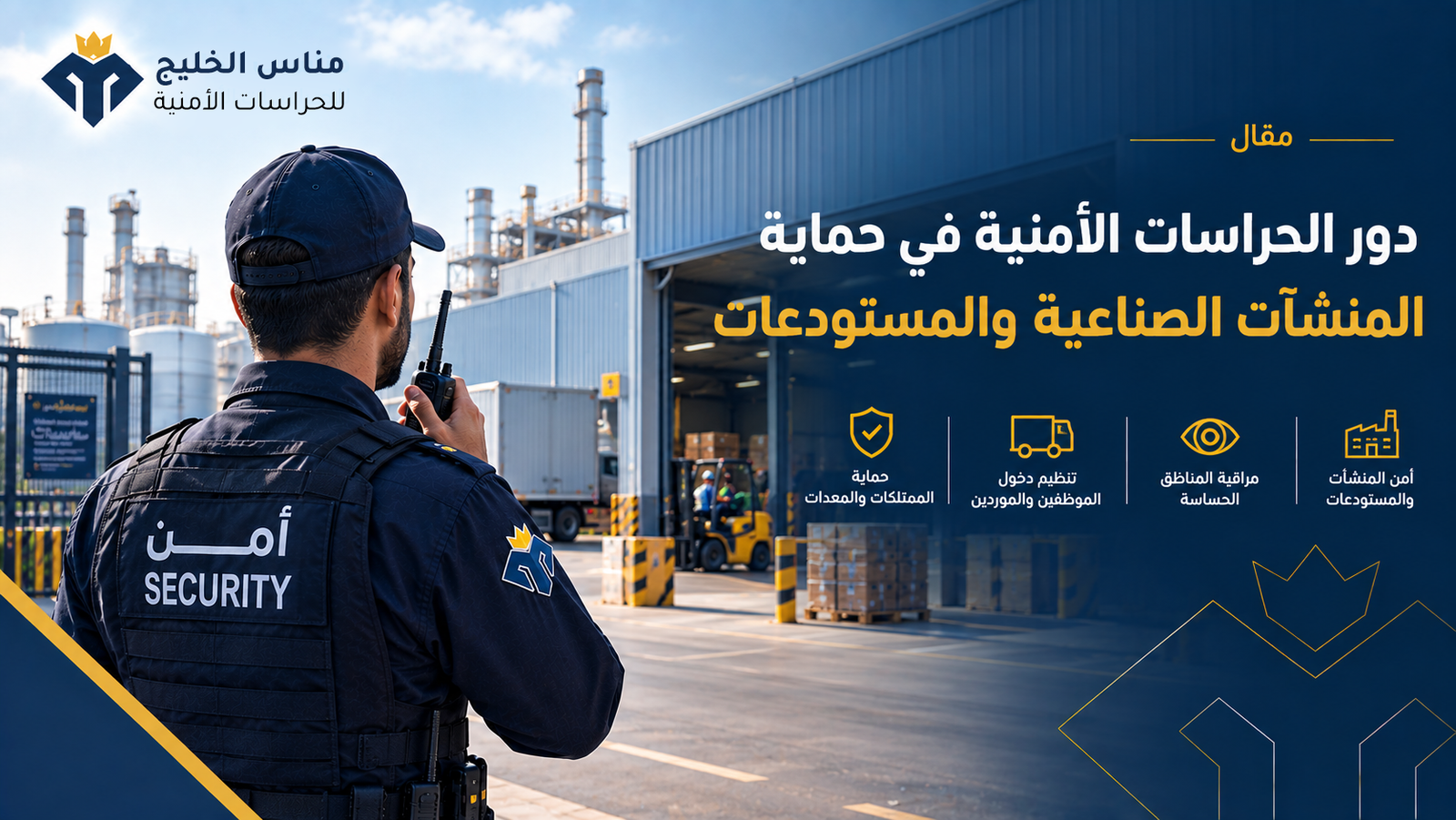 دور الحراسات الأمنية في حماية المنشآت الصناعية والمستودعات